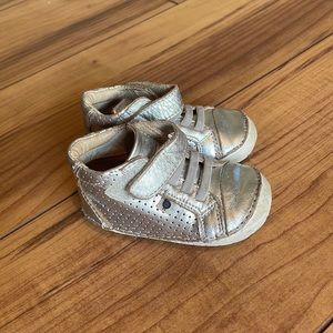 Silver high top children’s first walkers